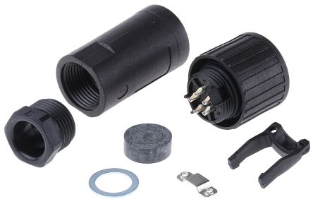 Hirschmann, CM, Copper Straight 5 Way Cable MIL Spec Circular Connector Female, Female Contacts,Shell Size 14, Screw