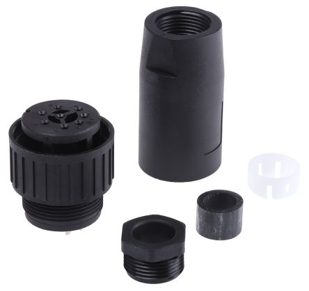 Hirschmann, CM, Copper Straight 8 Way Cable MIL Spec Circular Connector Male, Female Contacts,Shell Size 20, Screw