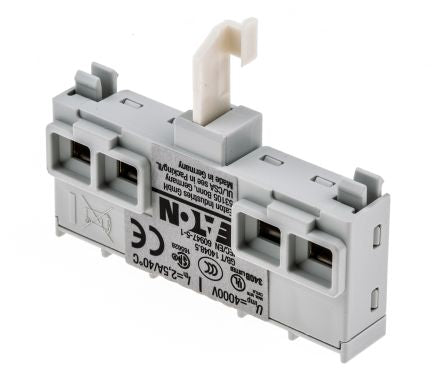 Eaton Auxiliary Contact, 2 Contact, 1 NO/1 NC, NHI-E, Top, 1 A, 24 V dc, 240V ac, 082882 NHI-E-11-PKZ0