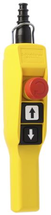 Schneider Electric 2 NO/3 NC Push Button Pendant Station Yellow Polypropylene