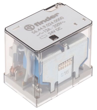Finder PCB Power Relay, 24V dc Coil, 12A Switching Current, 4PDT
