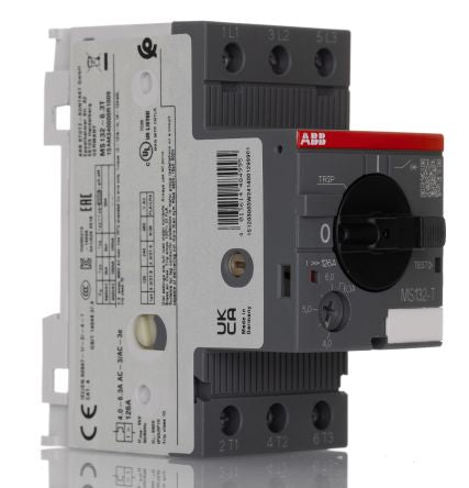 ABB 6.3A MS132 Miniature Circuit Breaker, 690V, 70 °C, -25 °C