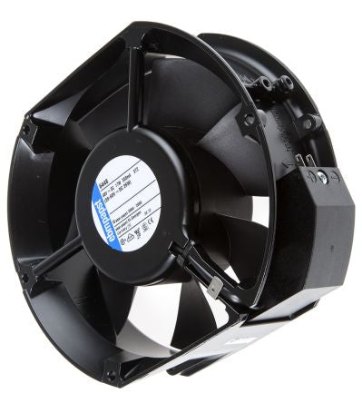 ebm-papst 6400 Series Axial Fan, 48V dc, 410 m³/h, 17 W, 350 mA Max, IP54 150 mm 172mm 51 mm