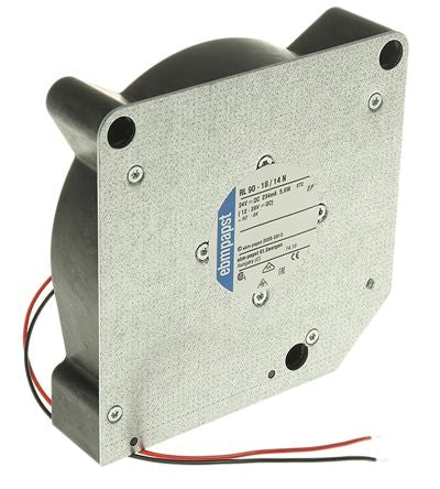 ebm-papst RL 90 N Series Centrifugal Centrifugal Fan, 24V dc, 40 m³/h, DC Operation 120.6 mm x 120.6mm x 37.3 mm