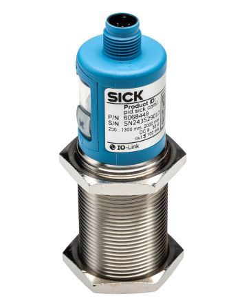 SICK UM30-21311B Threaded Barrel Ultrasonic Proximity Sensor UM, M30 x 1.5 1.3 m 100mA PNP/NPN 30V 30 V dc