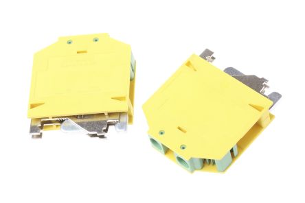 Phoenix Contact OTTA Series Earth Terminal Block, 2-Way, 10AWG, 26 AWG Wire, 41A Screw
