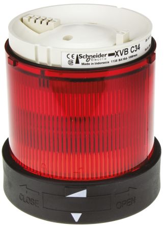 Schneider Electric Harmony XVB Series Red Steady Effect Beacon Unit, Incandescent, LED Bulb 250V, AC, IP65