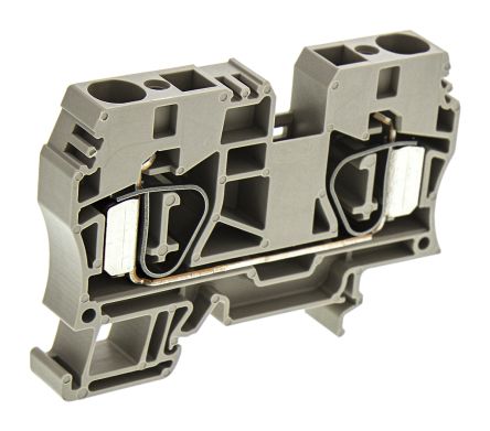 Weidmüller 1746750000 ZDU Series Feed Through Terminal Block Brown, 10mm², 1-Level, Clamp