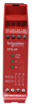 Schneider Electric Preventa XPS AF Safety Relay 24V ac/dc, Single/Dual-Channel 3 Safety Contacts