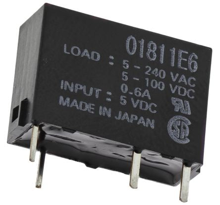 Omron G3 Series Solid State Relay, 90 A Load, PCB Mount, 264 V ac Load, 5V dc Control