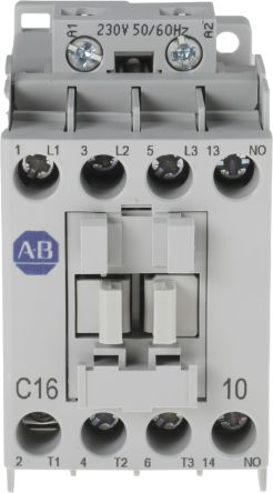 Allen Bradley 100C Contactor, 230V ac Coil, 3-Pole, 16 A, 7.5 kW 230V ac, 3 NO, 690V ac
