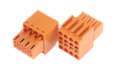 Weidmüller B2L 3.50 Series Pluggable Terminal Block, 8-Contact, 3.5 mm Pitch, 2 Row, 1727570000