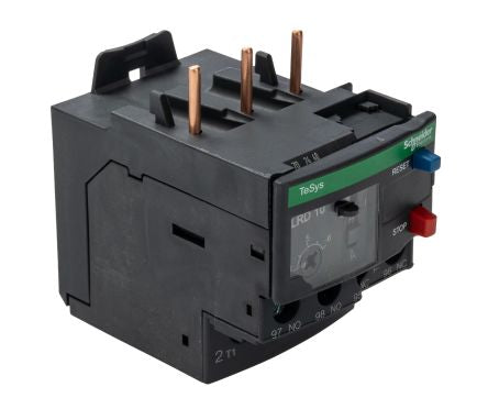 Schneider Electric, TeSyS LR Overload Relay 1 NO/1 NC, 4A, 6 A F.L.C, 6A Contact Rating, 2.2 kW 3