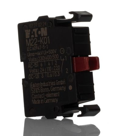 Eaton for Use with NZM1(-4) Series, PN1(-4) Series, N(S)1(-4) Series 500 V ac, 1 NC