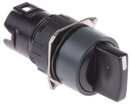 Schneider Electric Harmony Series 2 Position Selector Switch Head, 16 mm Cutout, Black Handle, IP65