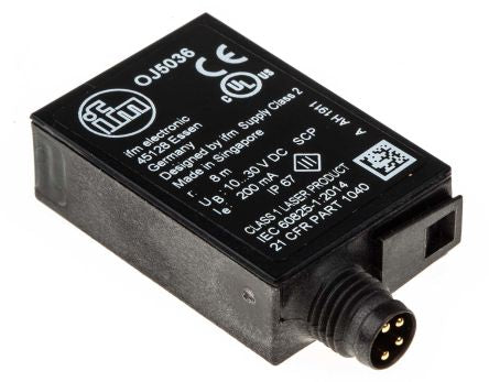 ifm electronic Retroreflective Photoelectric Sensor, Block Sensor