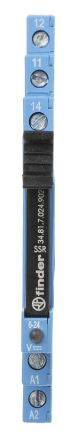 Finder 38 Series Interface Relay, DIN Rail, 24V dc Coil, SPST, 10.5mA