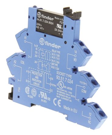 Finder 38 Solid State Interface Relay 400V DIN Rail Cage Clamp
