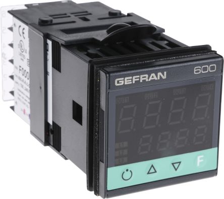 Gefran 600 Front, Panel PID Temperature Controller, 2 Output Relay 240V ac On-Off