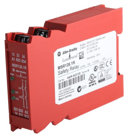 Allen Bradley, 24V ac/dc Safety Relay, 2 Safety Contacts
