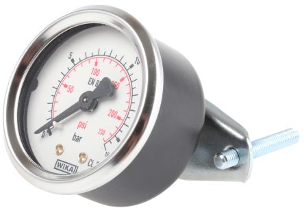WIKA G 1/8 Threaded Pressure Gauge, 50 mm, 16 bar