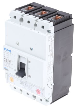 Eaton, xEnergy, NZM1 Molded Case Circuit Breaker 3-Pole 63A, Breaking Capacity 25 kA, DIN Rail