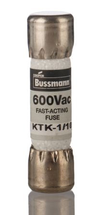 Eaton 100mA F Melamine Cartridge Fuse, 10 x 38 mm