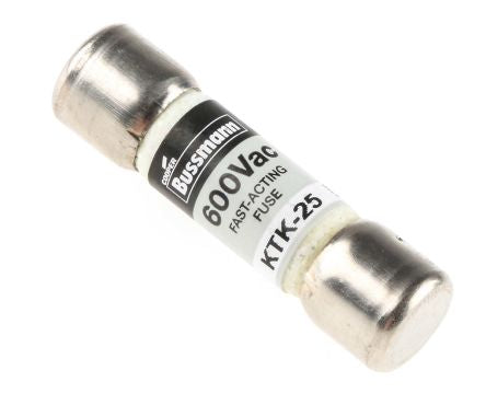 Eaton 25A F Melamine Cartridge Fuse, 10 x 38 mm