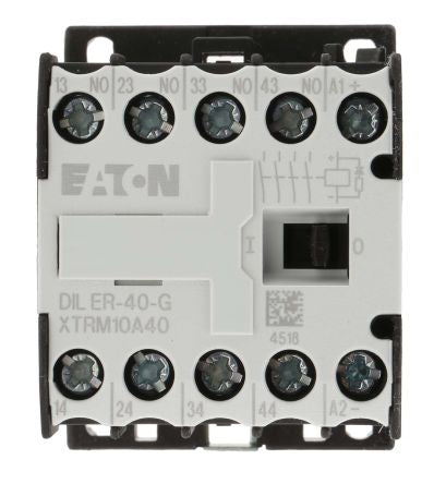 Eaton DILER Contactor, 24V dc Coil, 4-Pole, 3 A, 4 NO, 400V ac