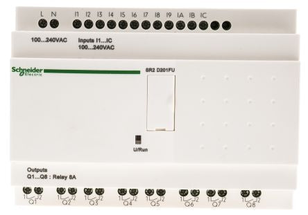Schneider Electric Zelio Logic Series Logic Module, Relay Output, 12-Input, Discrete Input