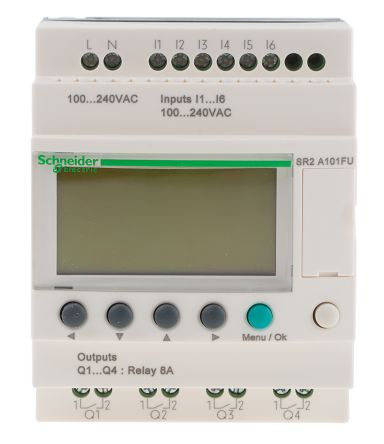 Schneider Electric Zelio Logic Series Logic Module, Relay Output, 6-Input, Discrete Input