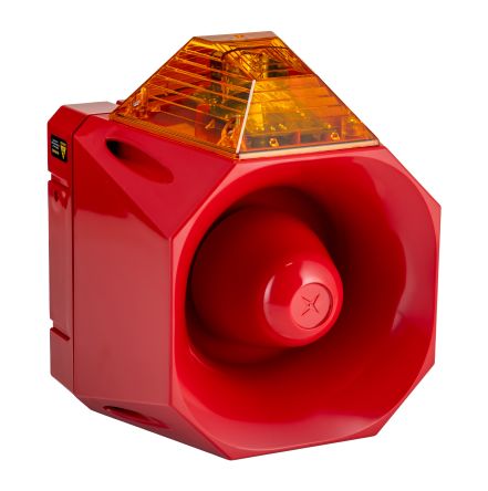 Eaton Asserta Maxi Series Amber Sounder-Beacon Combination, IP66 230V ac Wall 120 dB @ 1m