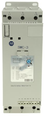 Allen Bradley SMC-3 Soft Starter 460V ac, 22 kW, 3 Phase, IP2X