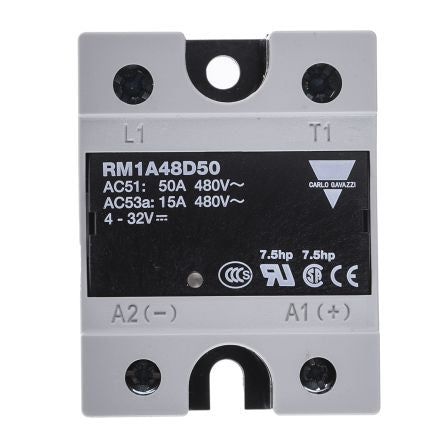 Carlo Gavazzi RM1 Series Solid State Relay, 50 A Load, Panel Mount, 530 V Load, 32V Control