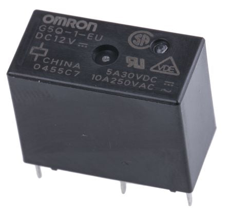 Omron Panel Power Relay, 12V dc Coil, 10A Switching Current, SPDT
