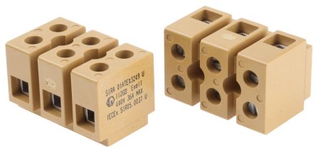 Weidmüller SAK Series Non-Fused Terminal Block, 3-Way, 10AWG, 22 AWG Wire, 41A Screw