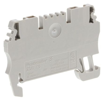 Weidmüller 1775480000 ZDU Series DIN Rail Terminal Brown, 1.5mm², 1-Level, Clamp