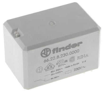 Finder 66 Series Power Relay, PCB Mount