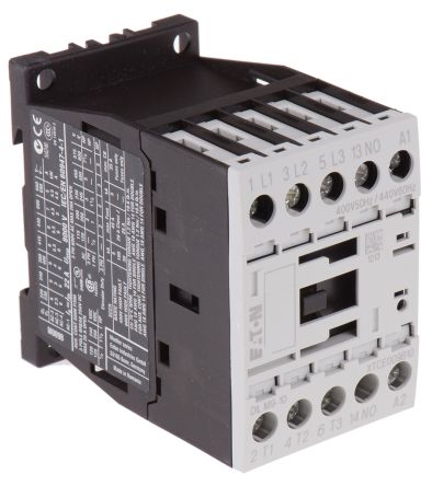 Eaton DILM Contactor, 400V ac Coil, 3-Pole, 9 A, 4 kW 400V ac, 3 NO, 400V ac