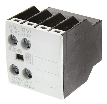 Eaton Auxiliary Contact, 2 Contact, 1 NO/1 NC, DILM7 - DILM38, Front, 16 A, 500V ac, 277376 DILM32-XHI11