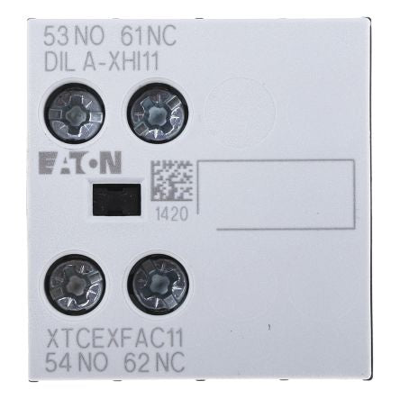 Eaton Auxiliary Contact, 2 Contact, 1 NO/1 NC, DILA, Front Fixing, 16 A, 500V ac, 276421 DILA-XHI11