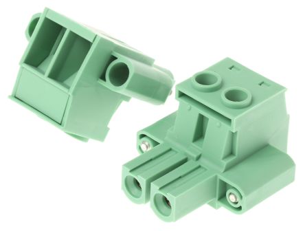 Phoenix Contact POWER COMBICON PC Series Pluggable Terminal Block, 2-Contact, 10.16 mm Pitch, 1 Row, 1967456