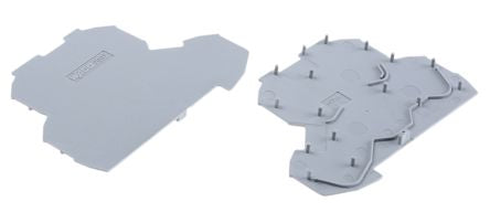 WAGO End & Intermediate Plate for Use with 2000 Series Double Level Terminal Blocks, IECEx