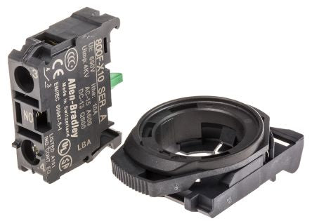 Allen Bradley 800F Series Contact Block, 600V, White, Red, Green Light, 1 NO