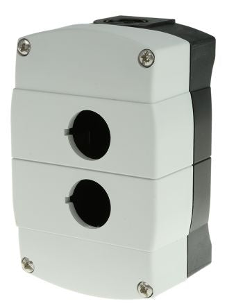 Allen Bradley Grey Plastic 800F Push Button Enclosure - 2 Hole 22 mm Diameter