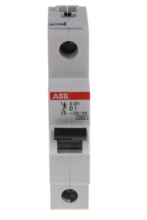 ABB System Pro M Compact System Pro M Compact Miniature Circuit Breaker, 1-Pole, 1A, Type D, 253V ac AC, 72 V dc DC, 6