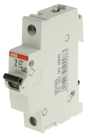 ABB System Pro M Compact System Pro M Compact Miniature Circuit Breaker, 1-Pole, 4A, Type D, 253V ac AC, 72 V dc DC, 6