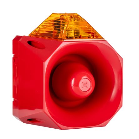 Eaton Asserta Series Amber Sounder-Beacon Combination, IP66 30V dc Wall 122 dB @ 1m
