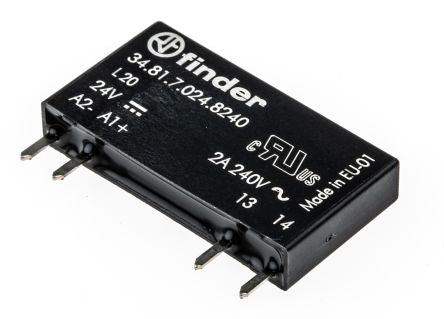 Finder 34 Series Solid State Relay, 2 A Load, PCB Mount, 240 V ac Load, 30V Control