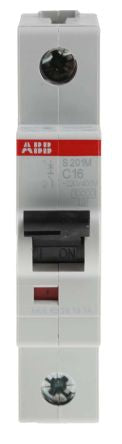 ABB System Pro M Compact System Pro M Compact Miniature Circuit Breaker, 1-Pole, 16A, Type C, 253V ac AC, 72 V dc DC, 10